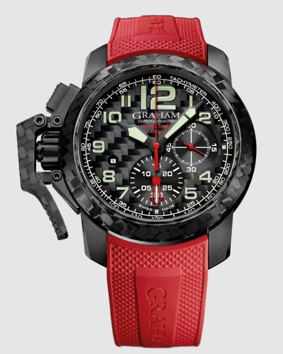 Review Replica Watch Graham CHRONOFIGHTER SUPERLIGHT CARBON RED 2CCBK.B11A - Click Image to Close